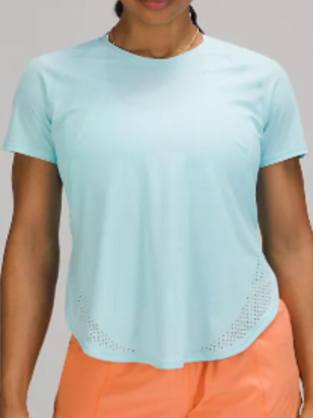 Lululemon UV Protection Running Short Sleeve Shirt Icing Blue